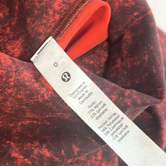 Lululemon Wunder Train High-Rise Tight 25"‎ Red Black size 0 XS NEW leggings - Picture 12 of 14